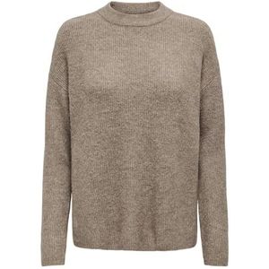 Bestseller A/S Dames Onlcamilla O-hals L/S pullover KNT gebreide trui, Caribou/Detail:Melange, 3XL