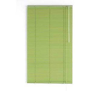 Decorblind Jaloezie van aluminium, afmetingen: 100 x 250 cm, met lamellenlengte 25 mm, in hoogte verstelbaar en openbaar, kinderbeveiliging, vochtbestendig - Venetiaans aluminium, kleur: pistache