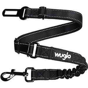 Wuglo - Hondengordel - Auto Harnas - Zwart - Duurzaam - Veilig