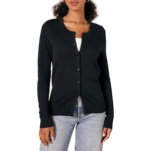 Amazon Essentials Women's Lichtgewicht vest met ronde hals (verkrijgbaar in grote maten), Zwart, XL
