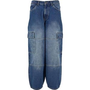 Urban Classics Cargojeans  blauw denim