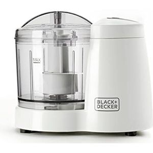 Black & Decker BXCH120E Blender, 120 W, 350 ml volume, 1 snelheid, roestvrijstalen messen, eenvoudige bediening en reiniging, wit/grijs