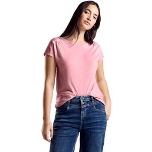 T-shirt met plooien, Fun Peach, 46