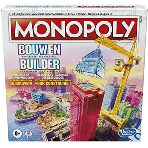 Monopoly Bouwen - Belgische Editie, bordspel, strategiespel, familiespel, spellen voor kinderen, leuk spel om te spelen, familiebordspellen, vanaf 8 jaar
