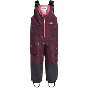 Jack Wolfskin Gleely 2L Ins Print Bib K Wandelbroek, Boysenberry 51, 140 cm Unisex kinderen, Boysenberry 51