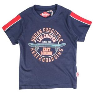 Lee Cooper T-shirt voor jongens - top met korte mouwen - katoen - marineblauw - 6 jaar, Marineblauw, 6 Jaren