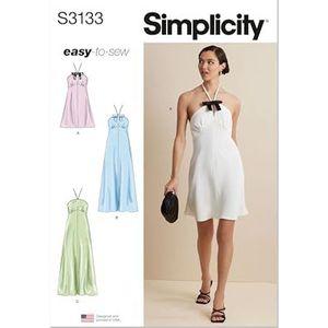 Simplicity Naaipatroon SS3133K5 Misses' halterjurk in twee lengtes K5 (8-10-12-14-16)