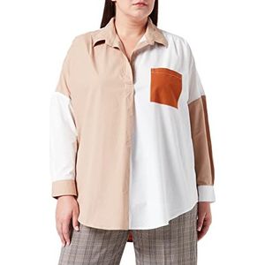 French Connection Dames Cardia Poplin Shirt, Beige, XL, Beige, XL