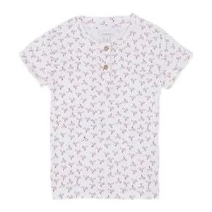 Gocco Canaal bedrukt T-shirt voor meisjes, Gebroken wit, 3 Jaren