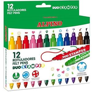 Alpin Marker Stamper Duo Box met 12 verschillende kleuren