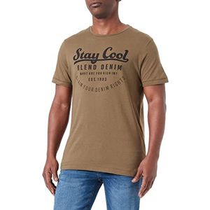 Blend Heren 20714552 T-shirt, 190622/Military Olive, S