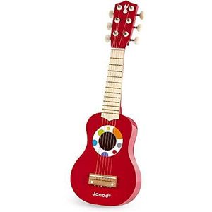 Janod - My First Confetti Wooden Guitar - Musical Imitation and Awakening Toy - From 3 years old, J07628