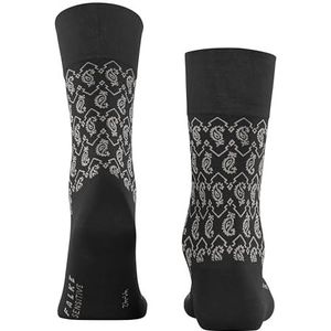 FALKE Heren Sokken Sensitive Indian Tie Pattern M SO Katoen Met comfort tailleband 1 Paar, Zwart (Black 3000), 41-42