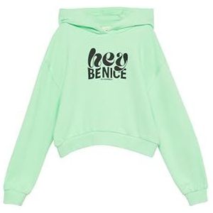 s.Oliver - Sweatshirt - Groen/Zwart - Sweatstof - Capuchon