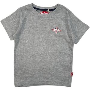 Lee Cooper, T-shirt, jongens, meisjes, (4 tot 14 jaar), poloshirt, tanktop, overhemd, bedrukt, kleding, uniseks, kinderen, sport, ademend, model GLC80701 TS S8-14A, grijs, Grijs, 14 Jaar