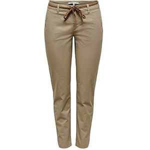 ONLY Onlevelyn Reg Ankle Chino Pant PNT Noos broek voor dames, silver mink, 44W x 34L