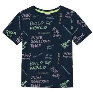 S.Oliver T-shirt met All Over Print Donkerblauw