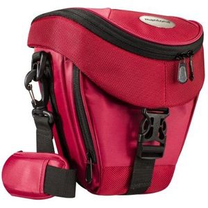 Mantona Colt Premium SLR cameratas (universele tas incl. snelle toegang, stofbescherming, draagriem en accessoirevak) rood