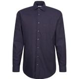 Seidensticker - 845319 - Herenoverhemd - Blauw - Regular Fit - Lange Mouwen