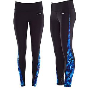 WINSHAPE Dames Leggings Functionele Power Shape Tights Ael109, Blue Rainflowers, Slim Style