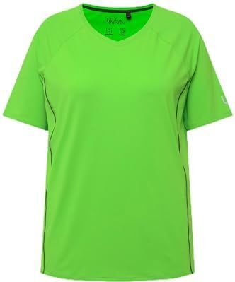 Ulla Popken - Shirt - Lichtgroen - Effen - Halve Mouw
