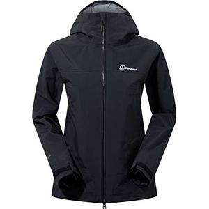 Berghaus Highland Storm 3L waterdichte jas voor dames, Zwart/Zwart, 36