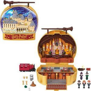 Polly Pocket verzamelbare speelset, Harry Potter compact met 5 poppen en 6 accessoires, HRD56