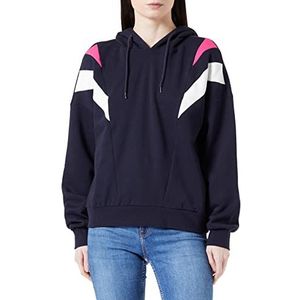 ONLY Dames ONLCELINA L/S Hood CC SWT pullover, Night Sky/Detail:Pink Yarrow + cd, XL
