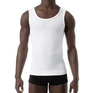 FarmaCell - Man 417B - Heren Body Shaping Hemd - Wit - NILIT BREEZE-stof