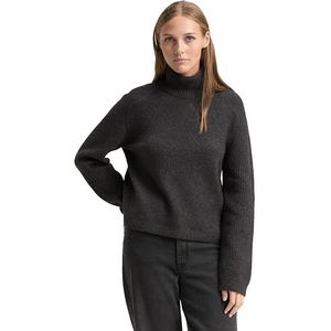 TOM TAILOR DENIM - Trui - Donkergrijs - Knitwear - Lange Mouw