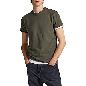 Pepe Jeans Heren T-Shirt Jack, Groen (Olijf), XS