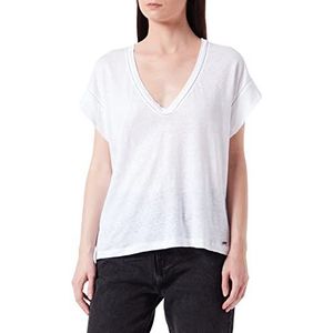 Pepe Jeans Primevère T-shirt voor dames, Wit, XL