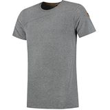 Tricorp 104002 Premium kruisnaad heren T-shirt, 95% gekamd katoen/5% elastaan, 180 g/m², steen-melange, maat XXL