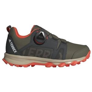 adidas Terrex Agravic Boa Trail Hardloopschoenen voor volwassenen, uniseks, Olive Strata Wonder Beige Oranje, 38 EU