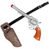 Boland 54384 - Cowboy set, pistool en riem met holster, kostuum accessoire voor carnaval en themafeest, accessoire voor carnavalskostuums