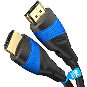 KabelDirekt – HDMI Kabel 8K/4K – 0,5 m – A.I.S Afscherming, ontworpen in Duitsland (voor alle HDMI apparaten zoals PS5/Xbox/Switch – 8K@60Hz, 4K@120Hz, High Speed HDMI kabel met Ethernet, zwart)