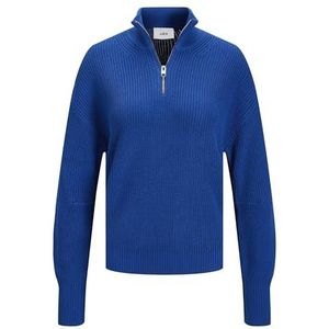 JACK & JONES Dames Jjxx Jxleya Ls Twist Half Zip Knit Noos Pullover, Blue Iolite, L