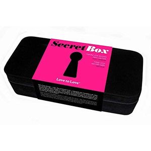 LOVE TO LOVE Secret Love Box, opbergdoos, discrete opbergdoos voor seksspeelgoed, 30 x 13 x 7,5 cm, zwart