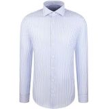Seidensticker - Zakelijk Overhemd - Blauw/Wit - Comfort Fit - Gestreept
