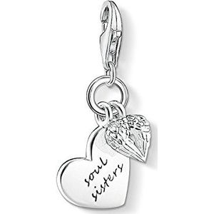 Thomas Sabo Dames bedelhanger Soul Sisters Charm Club 925 sterling zilver 1316-001-12, Sterling zilver, Geproduceerde parel