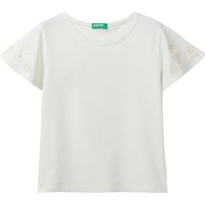 United Colors of Benetton T-shirt voor meisjes en meisjes, Crème 0Z3, 130