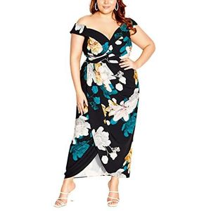 CITY CHIC Plus Size Maxi Floral Glow FF, in Floral Gloed, Grootte, 22, Bloemen Glow, 48 grote maten