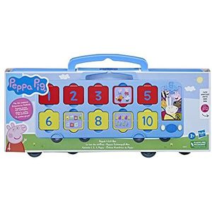 Peppa Pig-speelgoed, Peppa's 1-2-3 bus, 1 tot 10 leren tellen, speelgoed voor kinderen