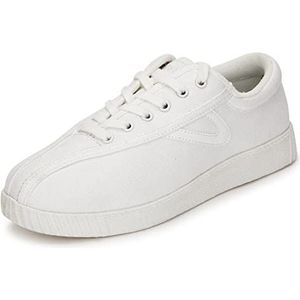 TRETORN Nyliteplus Canvas Sneakers dames veterschoenen casual tennisschoenen klassieke vintage stijl, wit/wit, 5 UK, Wit, 38 EU