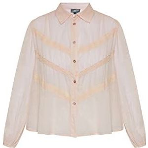 DreiMaster Vintage Dames katoenen blouse, roze, L, roze, L