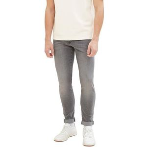 TOM TAILOR Troy Slim Jeans voor heren, 10218 - Used Light Stone Grey Denim, 36W x 32L