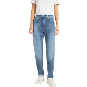 Replay Dames Baloon Fit High Waist Jeans Keida, 009, medium blue., 23W x 30L