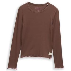 Tom Tailor - Basic - Longsleeve - Zacht Geribd Katoen - Lange Mouwen