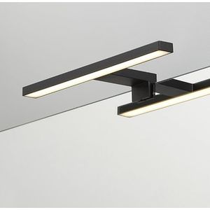 Loevschall Spiegellamp | badkamerlamp spiegellamp 30 cm | spiegellampen voor de badkamer in mat zwart | LED spiegellamp badkamer | spiegellamp met schakelaar
