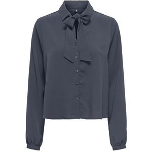 Onlnova Life Elite L/S Tyla Bow Top, blauw (ombre blue), M